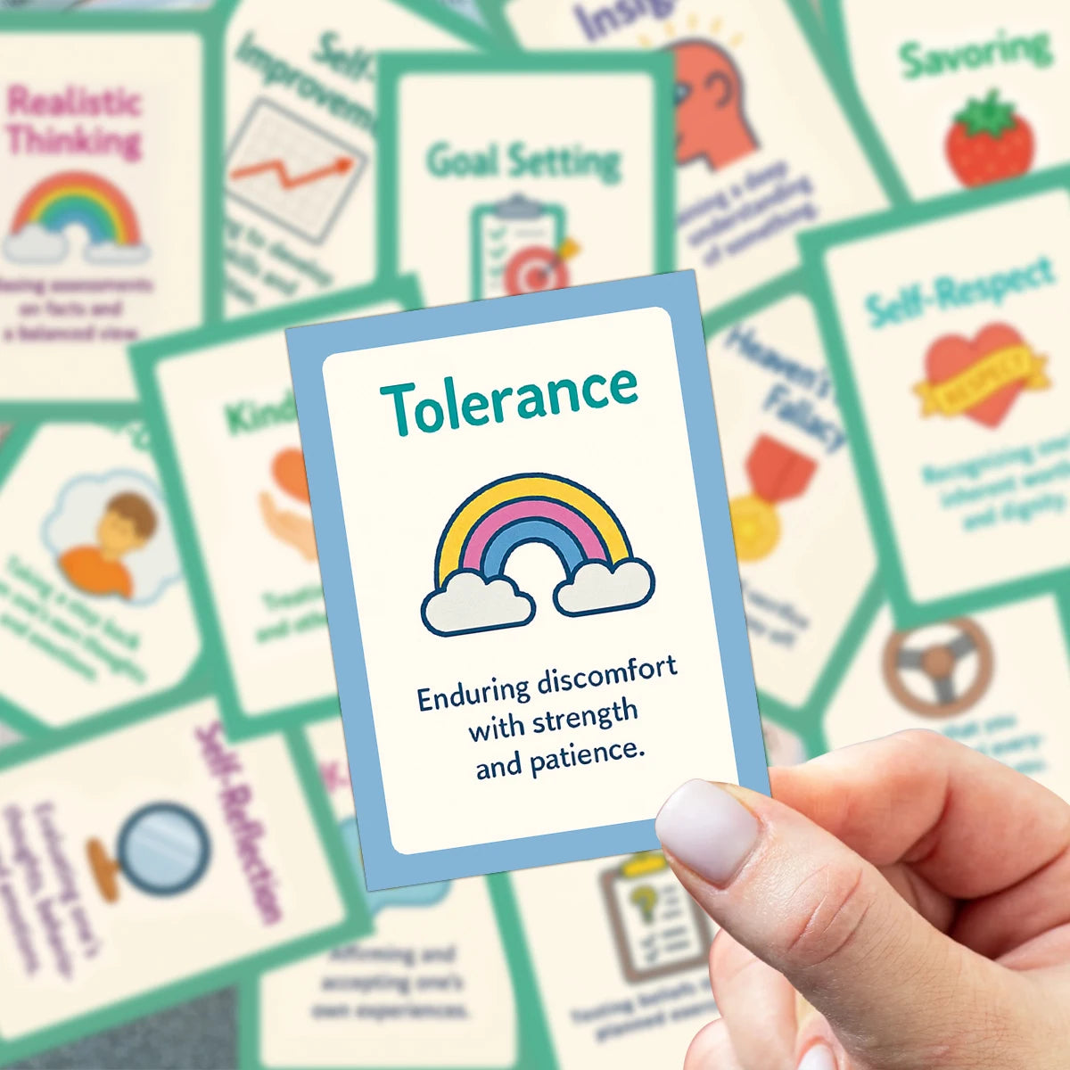 60pcs Cognitive Behavioral Therapy Cards,Cartoon Illustration,Mindfulness Practice,Emotion Regulation Tool For Therapists,Coache