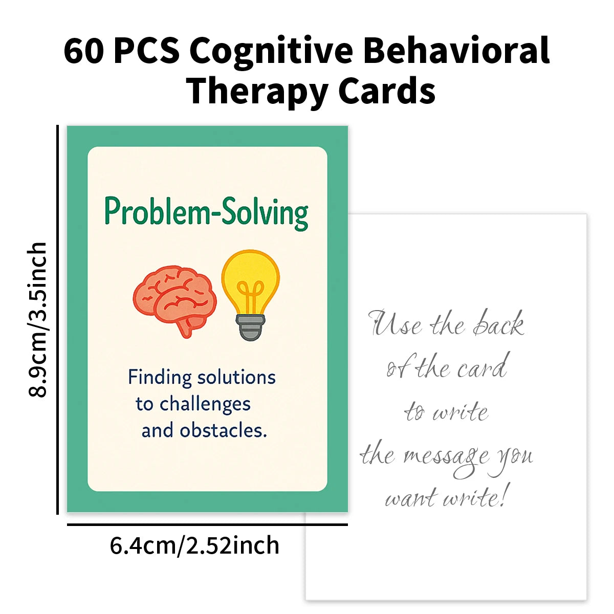 60pcs Cognitive Behavioral Therapy Cards,Cartoon Illustration,Mindfulness Practice,Emotion Regulation Tool For Therapists,Coache