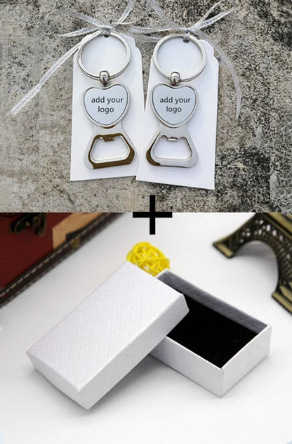 Customized Wedding Gifts For Guests Heart Bottle Wine Opener / Keychain Wedding Favor Birthday Party Souvenir Personalized