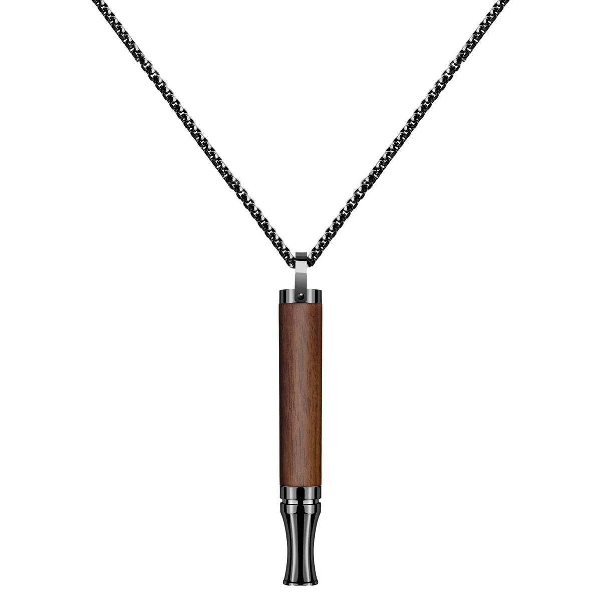 Mindfulness Breathing Necklace Meditation Pendants Stainless Steel Smoking Cessation Aid Anti Anxiety and Stress Relief Whistle