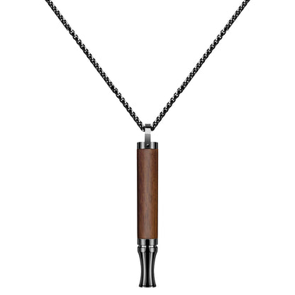 Mindfulness Breathing Necklace Meditation Pendants Stainless Steel Smoking Cessation Aid Anti Anxiety and Stress Relief Whistle