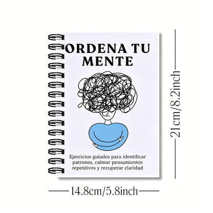 ORDENA TU MENTE Guided Reflection Journal Spanish Mental Health Workbook Stress Relief Mindfulness Exercises Self Help Book
