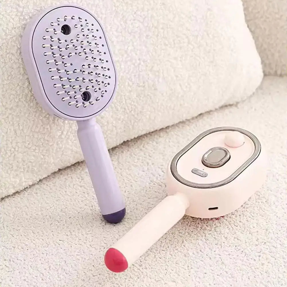 Electric Spray Comb Set Airbag Massage Comb Essential Oil Atomization Care Self Cleaning Anti Static Wrapping Hair Comb