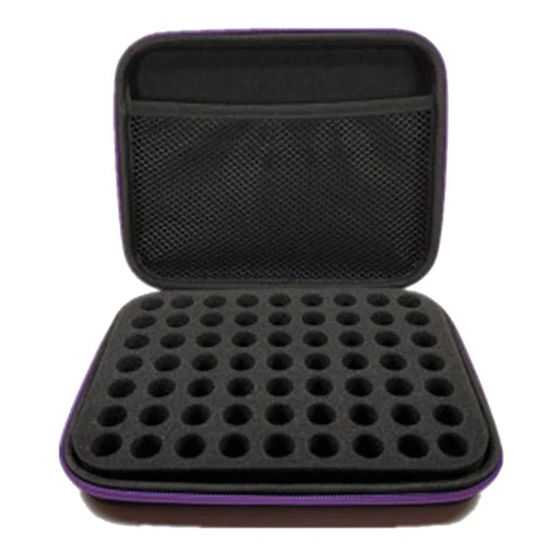 63 Bottles Essential Oil Carry Case for 1ml -3ml Essence Oil Bottles Box Travel Carry Case Travel Home Portable Hand Bag Tools