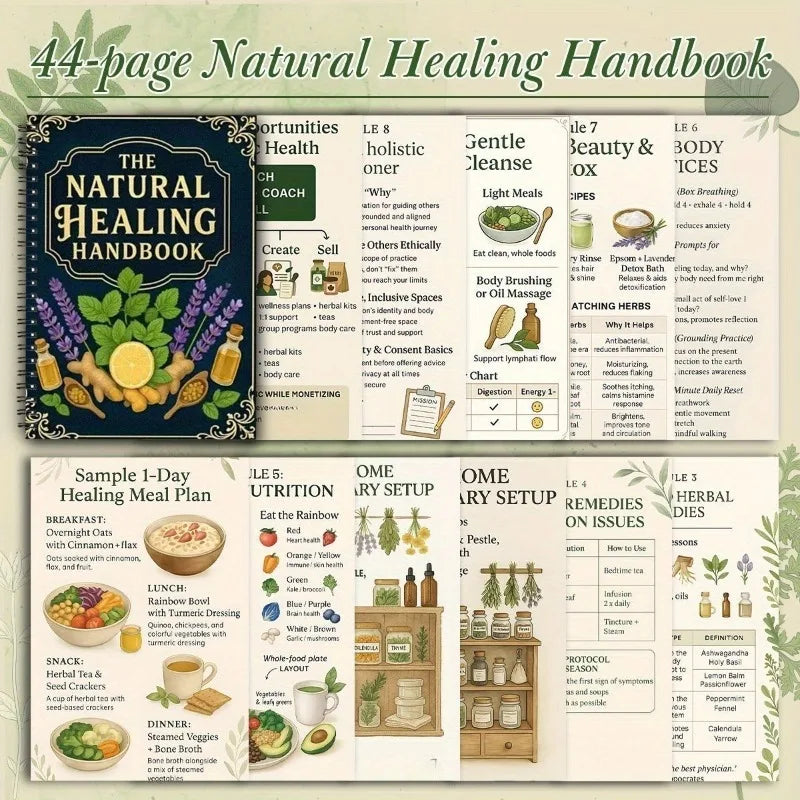 Manual of Natural Healing: Herbal Essential Oil Diet, Ancient Home Care, Self-healing, Simple Health Book