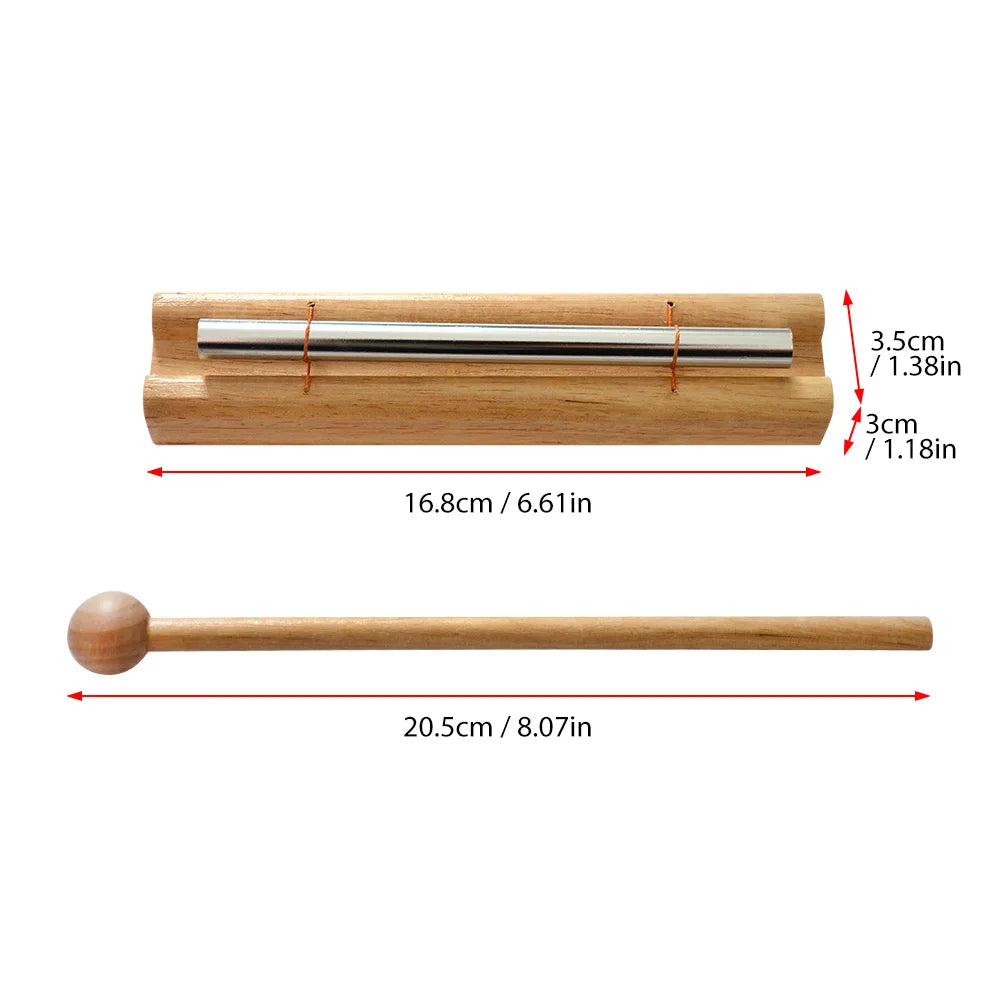 Meditation Energy Chime with Mallet Mindfulness Hand Bell Classroom Chime for Prayer Yoga Percussion Instrument Reminder Bell