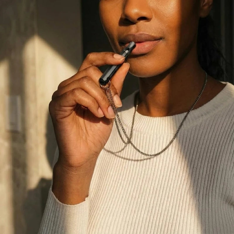Mindfulness Breathing Necklace Meditation Pendants Stainless Steel Smoking Cessation Aid Anti Anxiety and Stress Relief Whistle