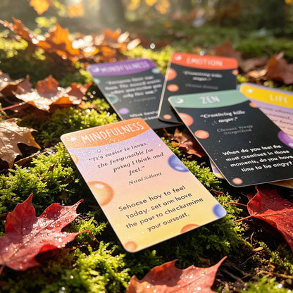 100 Mindful Prompts Cards Self Care Stress Relief Affirmation Cards Mindfulness Meditation Therapy Cards for Relaxation Daily