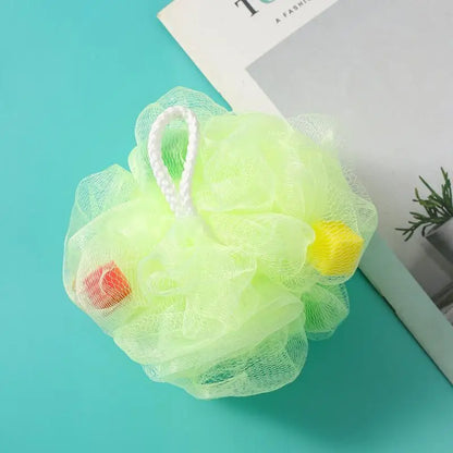 Bath Ball with Bath Flower 1Pcs Large Color Blocking PE Scrubbing Bubble Net for Gentle Body Cleaning