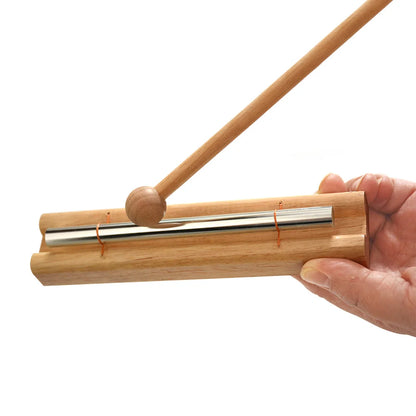 Meditation Energy Chime with Mallet Mindfulness Hand Bell Classroom Chime for Prayer Yoga Percussion Instrument Reminder Bell
