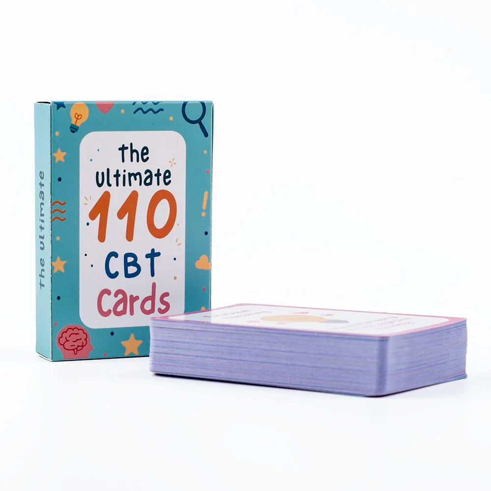 110pcs Adult Mindfulness Cards Emotional Management Supplies Stress Relief Tool Mental Wellness for Teens & Students Board Game