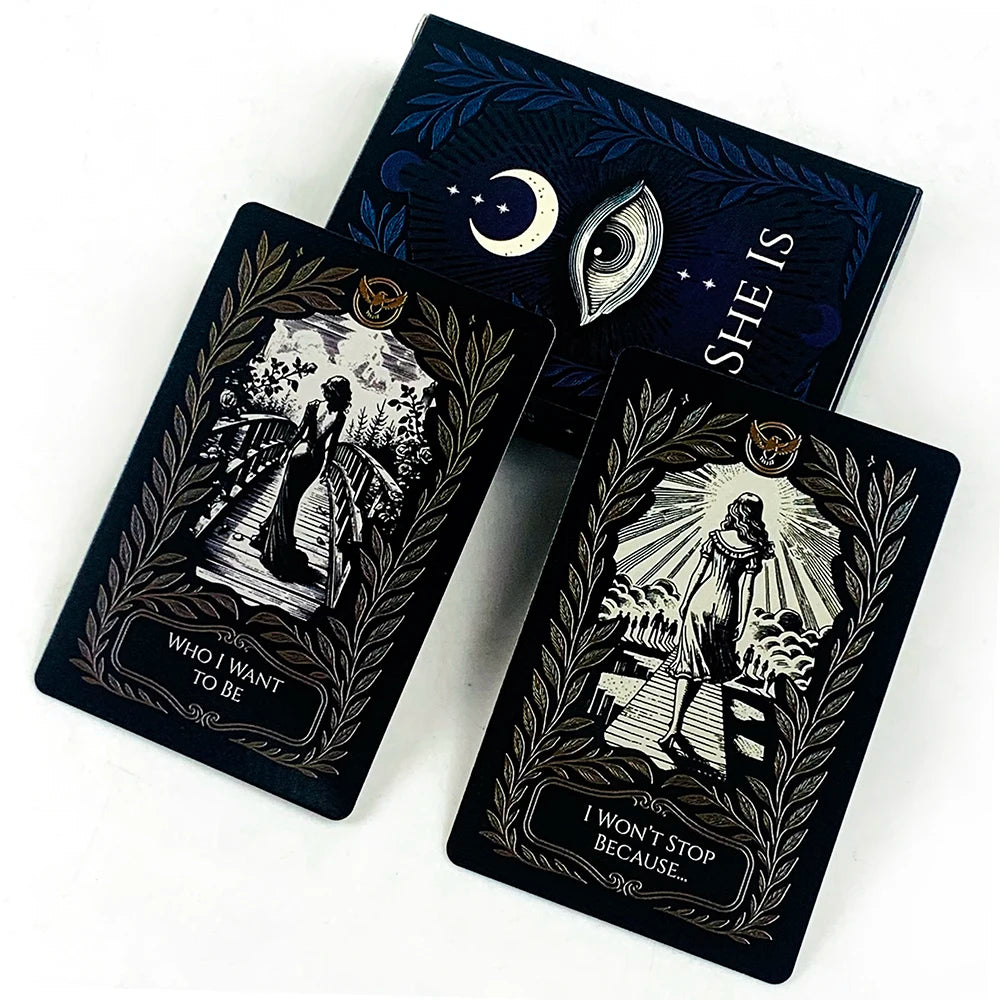 SHE IS Game Cards A Mindfulness Deck Inner Dialogue & Self-Reflection Cards Entle Self-Care Tool For Becoming & Belonging Game