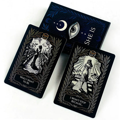 SHE IS Game Cards A Mindfulness Deck Inner Dialogue & Self-Reflection Cards Entle Self-Care Tool For Becoming & Belonging Game