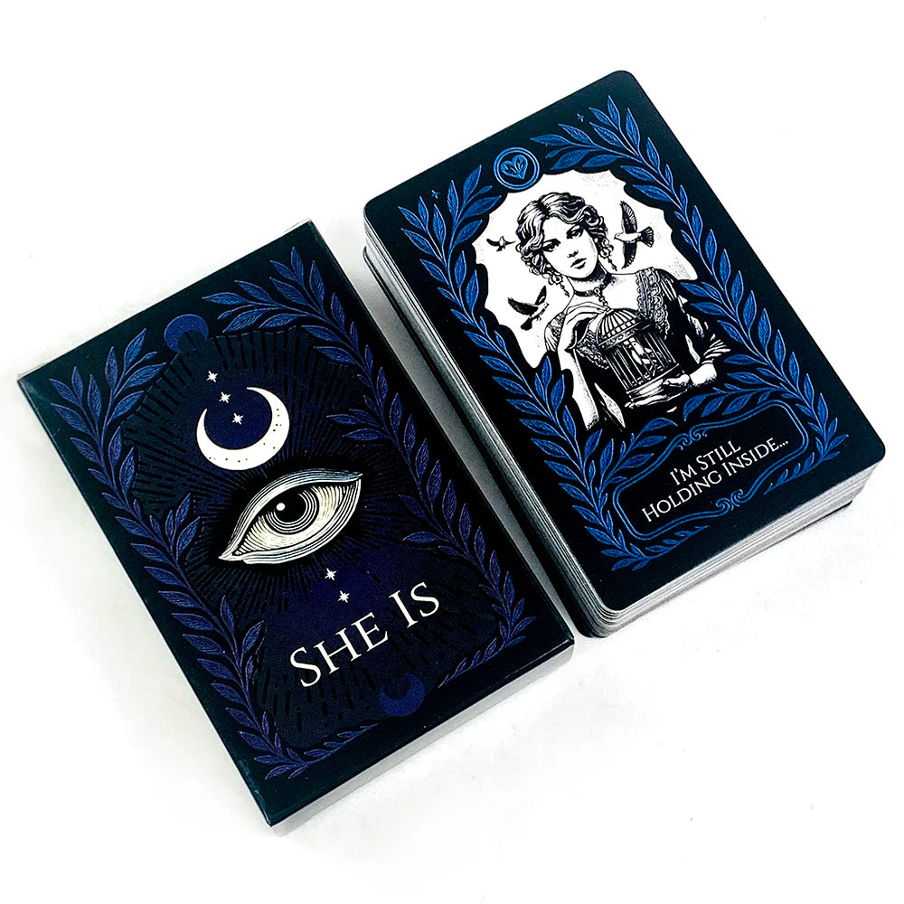 SHE IS Game Cards A Mindfulness Deck Inner Dialogue & Self-Reflection Cards Entle Self-Care Tool For Becoming & Belonging Game