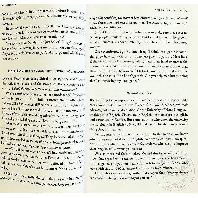 Mindset: the New Psychology of Success by Carol S. Dweck - English Book Foreign Literature Inspirational Reading Material