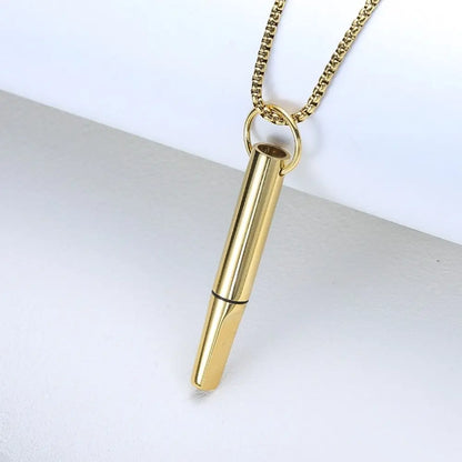 Mindfulness Training Whistle Necklace Metal With Cotton Core Relaxation Necklace Portable Yoga Necklace Necklace Men and Women