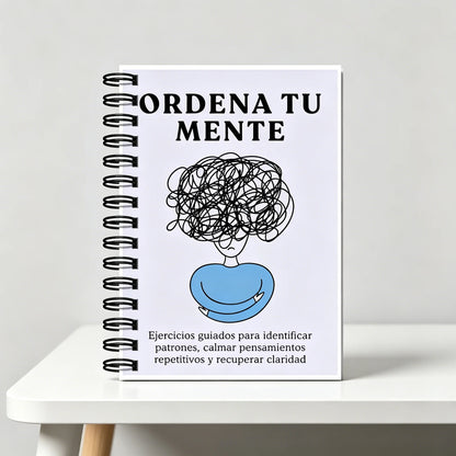 ORDENA TU MENTE Guided Reflection Journal Spanish Mental Health Workbook Stress Relief Mindfulness Exercises Self Help Book