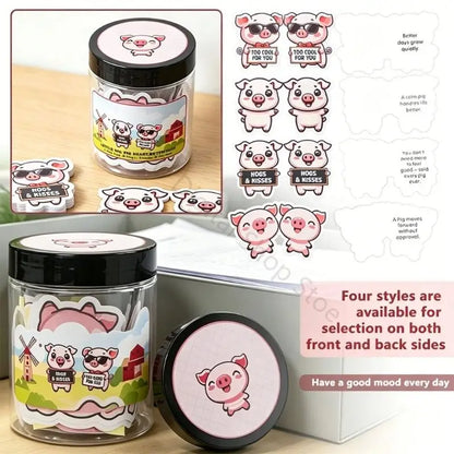 96BA Piggy Mindfulness Affirmations Card Encouragement Messages Card For Kids