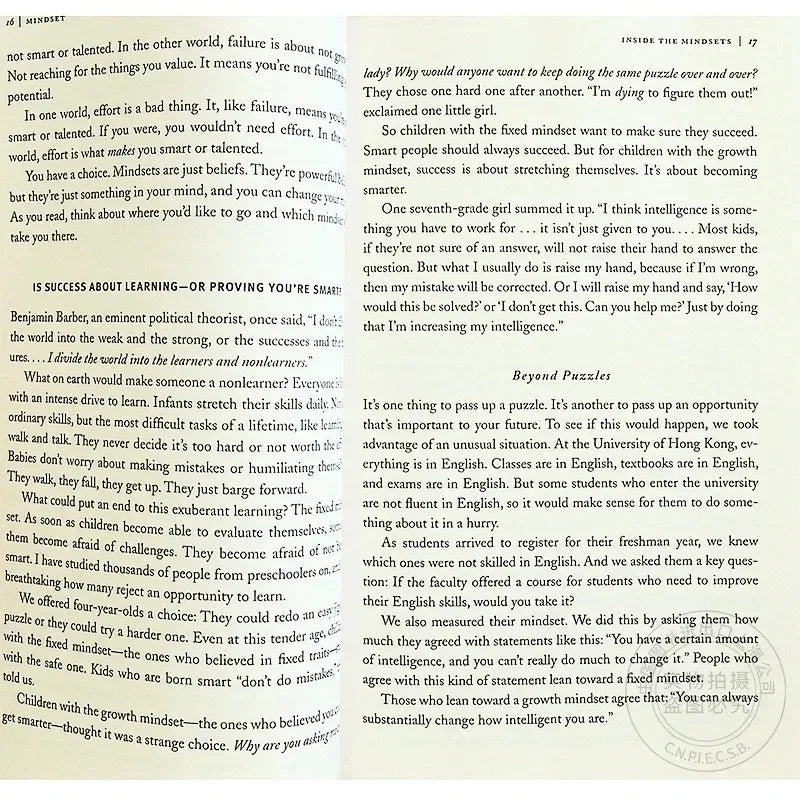 Mindset: the New Psychology of Success by Carol S. Dweck - English Book Foreign Literature Inspirational Reading Material