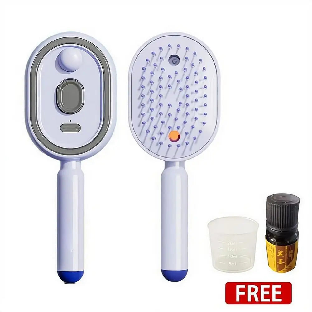 Electric Spray Comb Set Airbag Massage Comb Essential Oil Atomization Care Self Cleaning Anti Static Wrapping Hair Comb