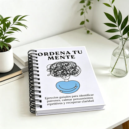 ORDENA TU MENTE Guided Reflection Journal Spanish Mental Health Workbook Stress Relief Mindfulness Exercises Self Help Book