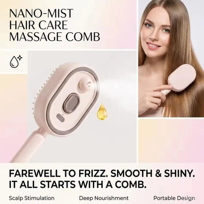 Electric Spray Comb Set Airbag Massage Comb Essential Oil Atomization Care Self Cleaning Anti Static Wrapping Hair Comb