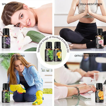 10Ml Natural Essential Oil Multi-Use Body Massage Oil For Skin Care Aromatherapy Relax Sleep Stress Relief Aroma Essential Oil