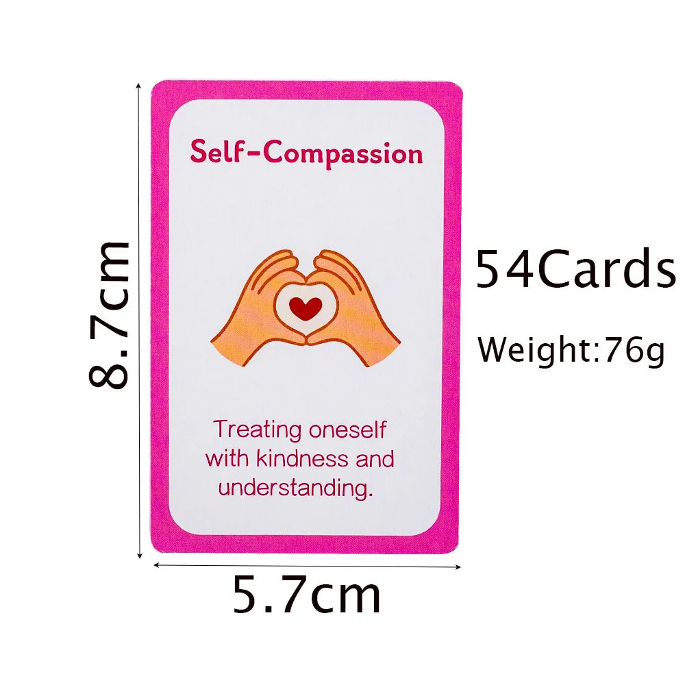 110pcs Adult Mindfulness Cards Emotional Management Supplies Stress Relief Tool Mental Wellness for Teens & Students Board Game