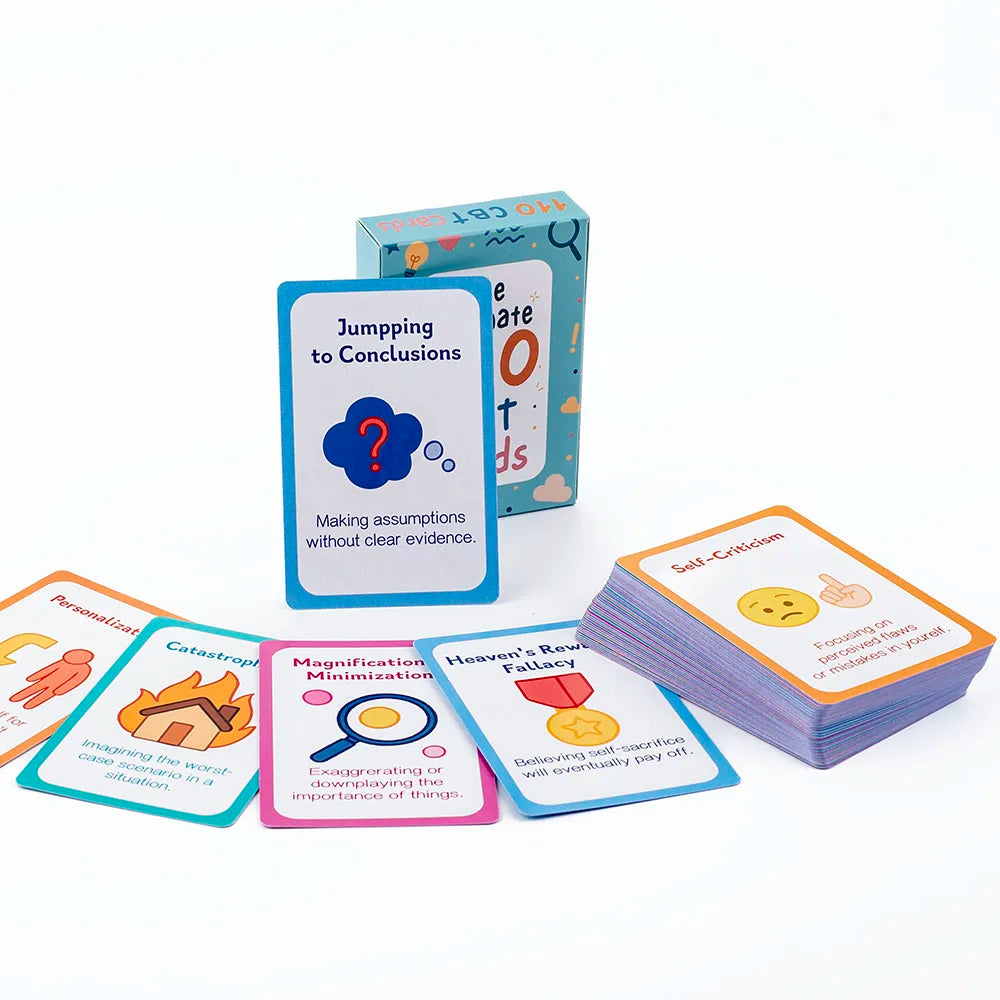 110pcs Adult Mindfulness Cards Emotional Management Supplies Stress Relief Tool Mental Wellness for Teens & Students Board Game