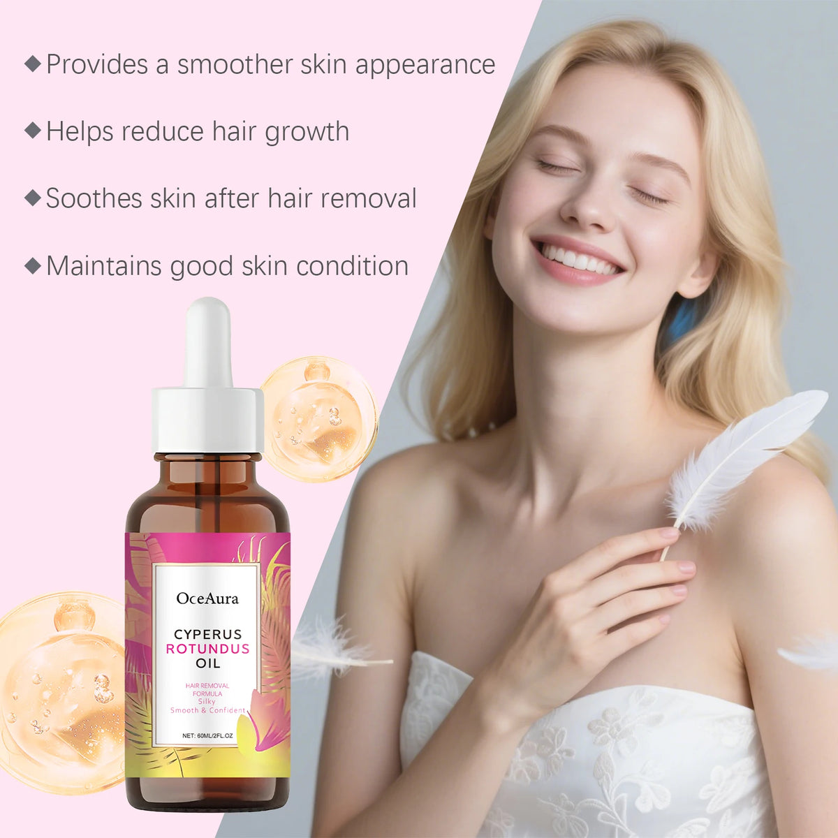Hair Removal Care Essential Oil Gently Cares For The Skin Cleanses Hair Removal Moisturizes&Moisturizes Daily Care Essential Oil