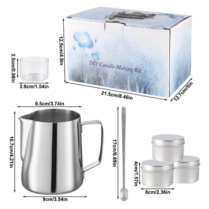 Simple DIY Candle-Making Set, Easy to Make, with Essential Oil for Aromatherapy, High-Quality Soy Wax, Handcrafted