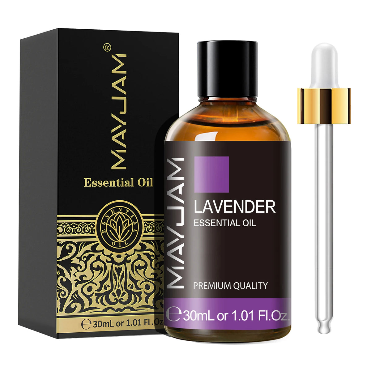MAYJAM 1PCS 30ML Aromatherapy Essential Oil Lavender Vanilla Jasmine Eucalyptus Peppermint Aroma Oil for Diffuser Candle Soap