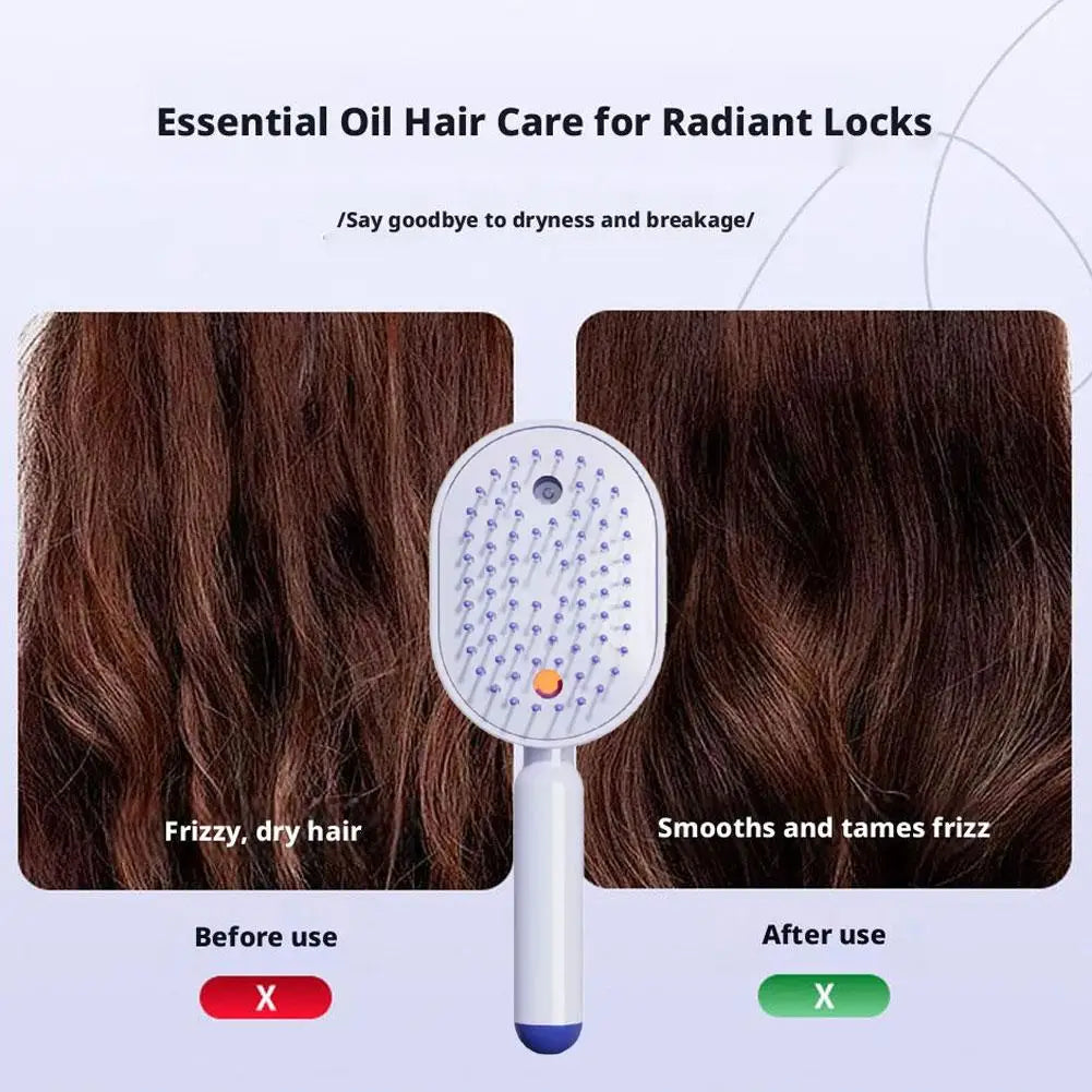Electric Spray Comb Set Airbag Massage Comb Essential Oil Atomization Care Self Cleaning Anti Static Wrapping Hair Comb