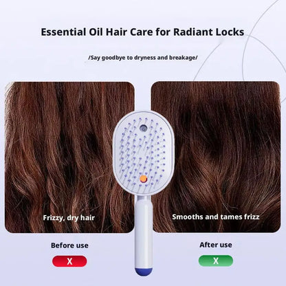 Electric Spray Comb Set Airbag Massage Comb Essential Oil Atomization Care Self Cleaning Anti Static Wrapping Hair Comb