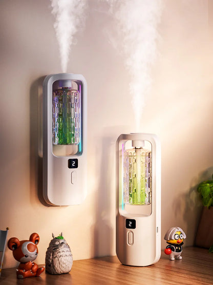 Automatic aromatherapy diffuser for eliminating odors, suitable for household use, with essential oil for air freshening.