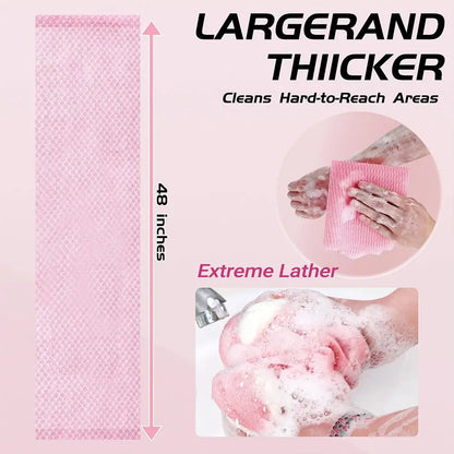 Bath Towel Exfoliating Deep Cleansing Shower Towel Skin Care Exfoliating  Brush Tool Bath Accessory Black, Pink