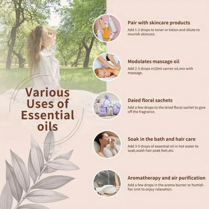 100ml Lavender Plant Essential Oil SPA Moisturizing Comfortable Calming Nourishing and Moisturizing Massage Essence No Additive