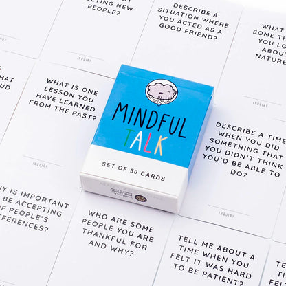 Mindful Talk Board Game 50 Cards Ice Breaker Social Gathering Closer Friends Funny and Meaningful Party Game