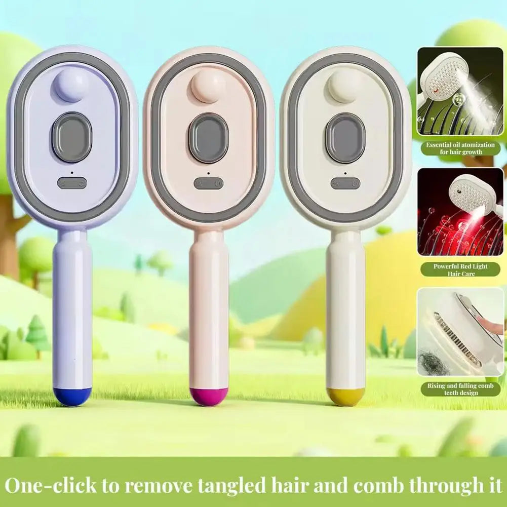 Electric Spray Comb Set Airbag Massage Comb Essential Oil Atomization Care Self Cleaning Anti Static Wrapping Hair Comb