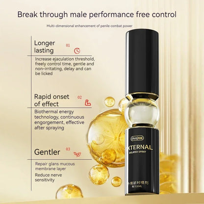 Men Personal Intimate Care Spray, Gentle Non‑Numbing Formula Intimate Essentials for Couples, Nice Valentine's Day Present