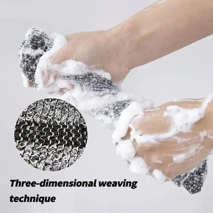 Bath Towel Exfoliating Deep Cleansing Shower Towel Skin Care Exfoliating  Brush Tool Bath Accessory Black, Pink