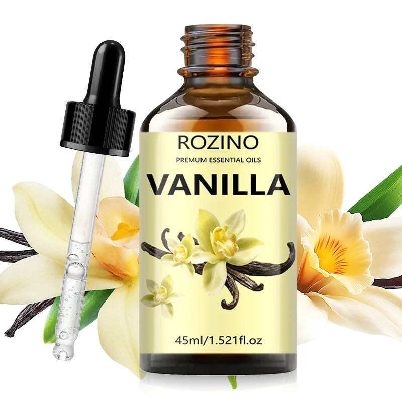 1Pcs/2Pcs/3Pcs of Vanilla Essential Oil, with Powerful Moisturizing Properties, Can Make Skin Smooth and Hair Soft, and Provide a Nourishing Effect, Suitable for Massage, Skin Care, Showering, Face, Body, Nails, Hair, and Eye
