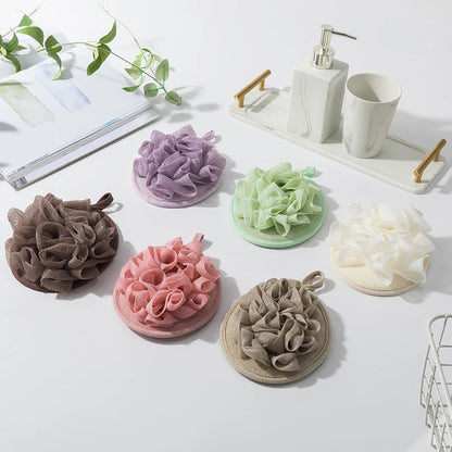 Bath Scrubber For Body Loofah Ball Shower Body Wash Ball Massage Bath Flower Towel For Body Best Body Scrub For Shower Bath Tool