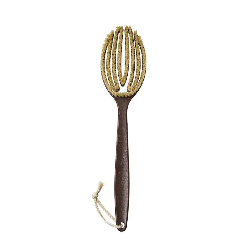 Bath Shower Brush Bathing Brush Dry Skin Body Soft Natural Bristle Massager Care Tool Soft Natural Bristle PE Handle