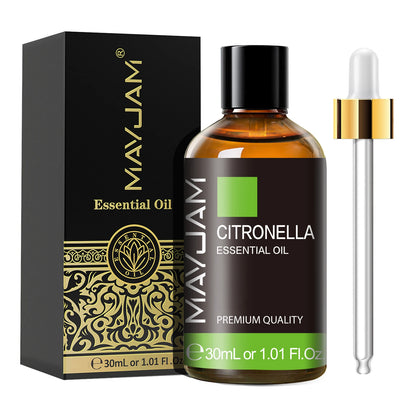 MAYJAM 1PCS 30ML Aromatherapy Essential Oil Lavender Vanilla Jasmine Eucalyptus Peppermint Aroma Oil for Diffuser Candle Soap