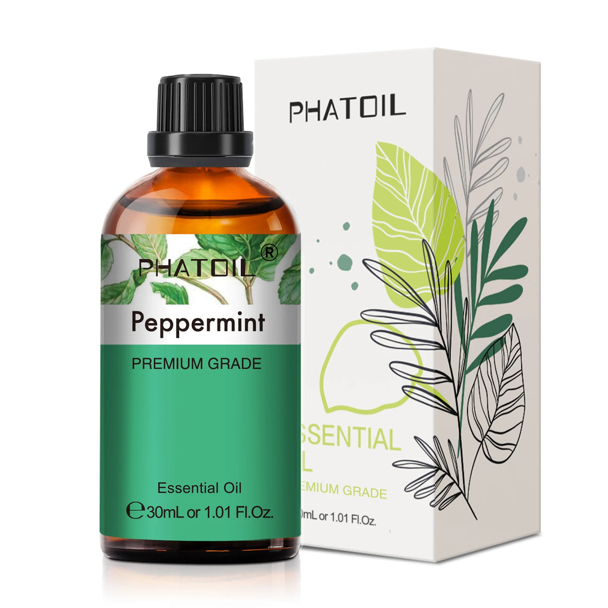 PHATOIL 1PCS Aromatherapy Essential Oil 30ml Lemon Eucalyptus Lavender Bergamot Jasmine Juniper Rose Vanilla Aroma Essential Oil