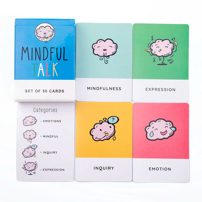 Mindful Talk Board Game 50 Cards Ice Breaker Social Gathering Closer Friends Funny and Meaningful Party Game