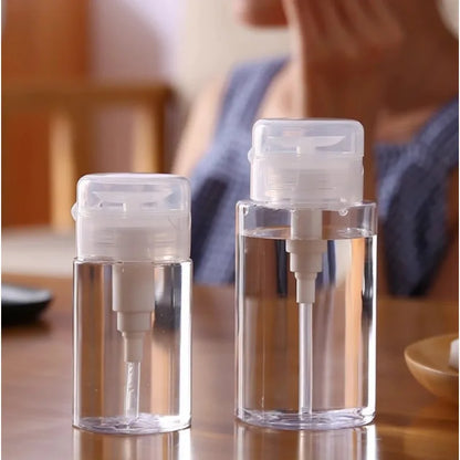 Ultimate Portable Skincare Kit Essential: Transparent Refillable Atomizer - Easy-Press Pump for Precise Dispensing of Serums