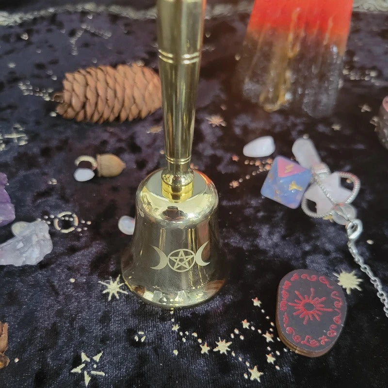 Brass Hand Bell Meditation Mindfulness Yoga Hand Bells Spiritual Relaxation Diapasons Bells Sound Healing Musical Instruments