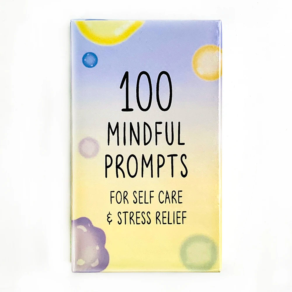 100 Mindful Prompts Cards Self Care Stress Relief Affirmation Cards Mindfulness Meditation Therapy Cards for Relaxation Daily